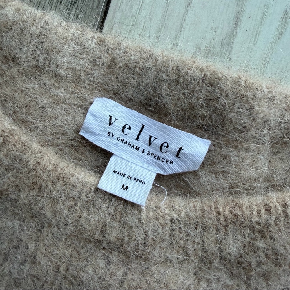 Velvet by Graham & Spencer Alpaca Blend Sweater Fair Isle Size M Cozy - Picture 5 of 5